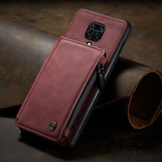 Coque Luxe Cuir Housse Etui C02S pour Xiaomi Poco M2 Pro Rouge