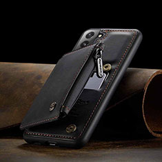 Coque Luxe Cuir Housse Etui C03S pour Samsung Galaxy S22 5G Noir