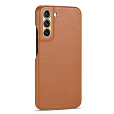 Coque Luxe Cuir Housse Etui C05 pour Samsung Galaxy S22 5G Marron