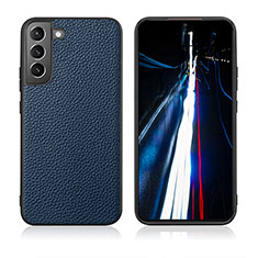 Coque Luxe Cuir Housse Etui C08 pour Samsung Galaxy S21 5G Bleu