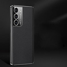 Coque Luxe Cuir Housse Etui C10 pour Samsung Galaxy S21 5G Noir