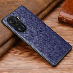 Coque Luxe Cuir Housse Etui DL1 pour Huawei Honor 60 Pro 5G Bleu