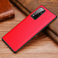 Coque Luxe Cuir Housse Etui DL1 pour Huawei Honor V40 5G Rouge