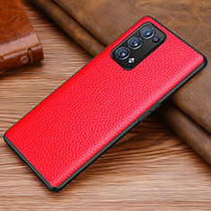 Coque Luxe Cuir Housse Etui DL1 pour Oppo Reno6 Pro+ Plus 5G Rouge