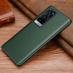 Coque Luxe Cuir Housse Etui DL1 pour Vivo X60 Pro+ Plus 5G Vert