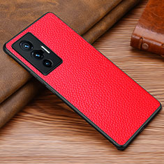 Coque Luxe Cuir Housse Etui DL1 pour Vivo X70 5G Rouge