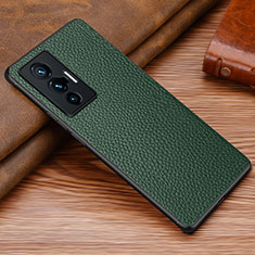 Coque Luxe Cuir Housse Etui DL1 pour Vivo X70 5G Vert