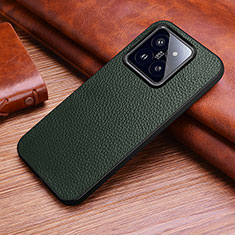 Coque Luxe Cuir Housse Etui DL1 pour Xiaomi Mi 14 Pro 5G Vert