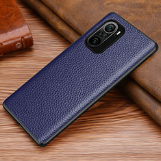 Coque Luxe Cuir Housse Etui DL1 pour Xiaomi Redmi K40 5G Bleu