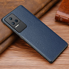 Coque Luxe Cuir Housse Etui DL1 pour Xiaomi Redmi K50 5G Bleu