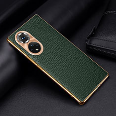 Coque Luxe Cuir Housse Etui DL2 pour Huawei Honor 50 Pro 5G Vert