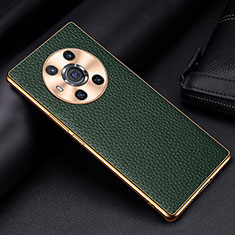 Coque Luxe Cuir Housse Etui DL2 pour Huawei Honor Magic3 5G Vert