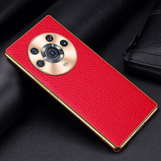 Coque Luxe Cuir Housse Etui DL2 pour Huawei Honor Magic3 Pro 5G Rouge