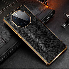 Coque Luxe Cuir Housse Etui DL2 pour Huawei Mate 50 RS Noir