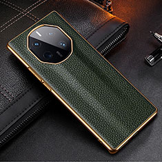 Coque Luxe Cuir Housse Etui DL2 pour Huawei Mate 50 RS Vert