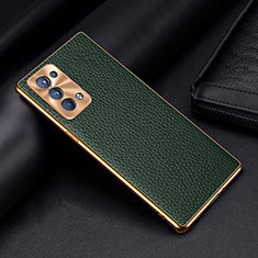 Coque Luxe Cuir Housse Etui DL2 pour Oppo Reno6 Pro 5G Vert