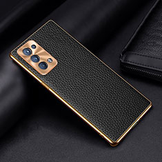 Coque Luxe Cuir Housse Etui DL2 pour Oppo Reno6 Pro+ Plus 5G Noir