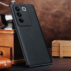 Coque Luxe Cuir Housse Etui DL2 pour Vivo V27 5G Noir