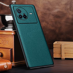 Coque Luxe Cuir Housse Etui DL2 pour Vivo X80 5G Vert