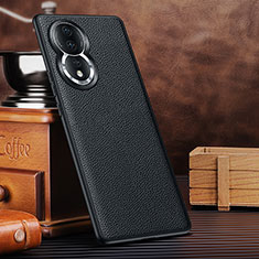 Coque Luxe Cuir Housse Etui DL3 pour Huawei Honor 80 5G Noir