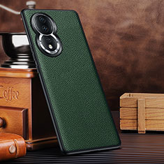 Coque Luxe Cuir Housse Etui DL3 pour Huawei Honor 80 5G Vert