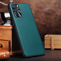 Coque Luxe Cuir Housse Etui DL3 pour Oppo Reno6 5G Cyan