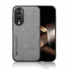 Coque Luxe Cuir Housse Etui DY1 pour Huawei Honor X7b Gris