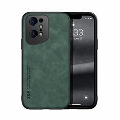 Coque Luxe Cuir Housse Etui DY1 pour Oppo Find X5 Pro 5G Vert