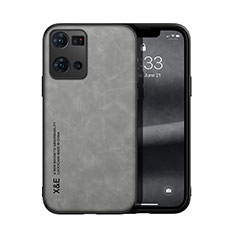 Coque Luxe Cuir Housse Etui DY1 pour Oppo Reno8 4G Gris