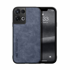 Coque Luxe Cuir Housse Etui DY1 pour Oppo Reno8 5G Bleu