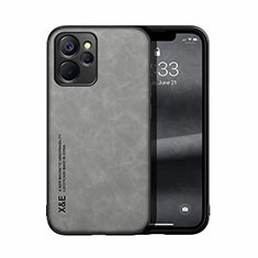 Coque Luxe Cuir Housse Etui DY1 pour Realme 10T 5G Gris