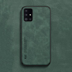 Coque Luxe Cuir Housse Etui DY1 pour Samsung Galaxy M40S Vert