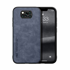 Coque Luxe Cuir Housse Etui DY1 pour Xiaomi Poco X3 NFC Bleu