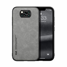 Coque Luxe Cuir Housse Etui DY1 pour Xiaomi Poco X3 Pro Gris