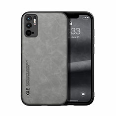 Coque Luxe Cuir Housse Etui DY1 pour Xiaomi Redmi Note 10T 5G Gris