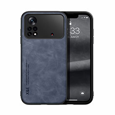 Coque Luxe Cuir Housse Etui DY1 pour Xiaomi Redmi Note 11E Pro 5G Bleu