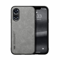 Coque Luxe Cuir Housse Etui DY2 pour Oppo A58x 5G Gris