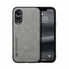 Coque Luxe Cuir Housse Etui DY2 pour Oppo Reno8 T 5G Gris