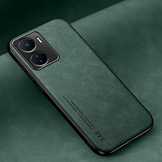 Coque Luxe Cuir Housse Etui DY2 pour Vivo Y16 Vert