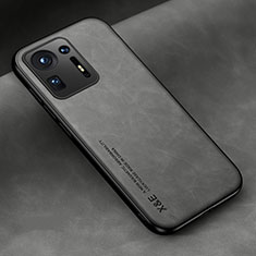 Coque Luxe Cuir Housse Etui DY2 pour Xiaomi Mi Mix 4 5G Gris