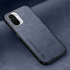 Coque Luxe Cuir Housse Etui DY2 pour Xiaomi Poco F3 5G Bleu