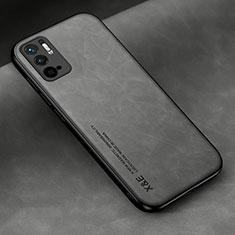 Coque Luxe Cuir Housse Etui DY2 pour Xiaomi Redmi Note 10T 5G Gris