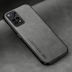 Coque Luxe Cuir Housse Etui DY2 pour Xiaomi Redmi Note 11 Pro 5G Gris