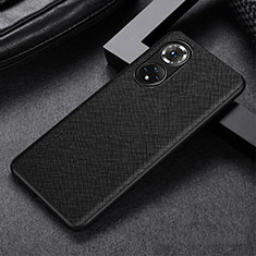 Coque Luxe Cuir Housse Etui GS1 pour Huawei Honor 50 5G Noir