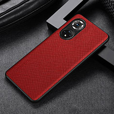 Coque Luxe Cuir Housse Etui GS1 pour Huawei Honor 50 5G Rouge