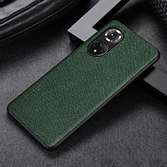 Coque Luxe Cuir Housse Etui GS1 pour Huawei Honor 50 5G Vert