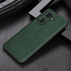 Coque Luxe Cuir Housse Etui GS1 pour Huawei Honor 60 5G Vert