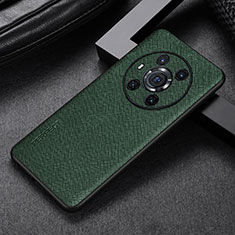 Coque Luxe Cuir Housse Etui GS1 pour Huawei Honor Magic3 5G Vert