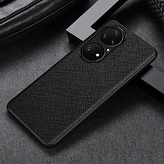 Coque Luxe Cuir Housse Etui GS1 pour Huawei P50 Noir