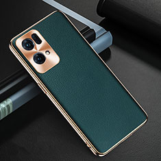 Coque Luxe Cuir Housse Etui GS1 pour Oppo Reno7 Pro 5G Vert